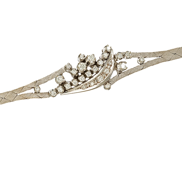 Armband, 14K, Weißgold, Brillanten