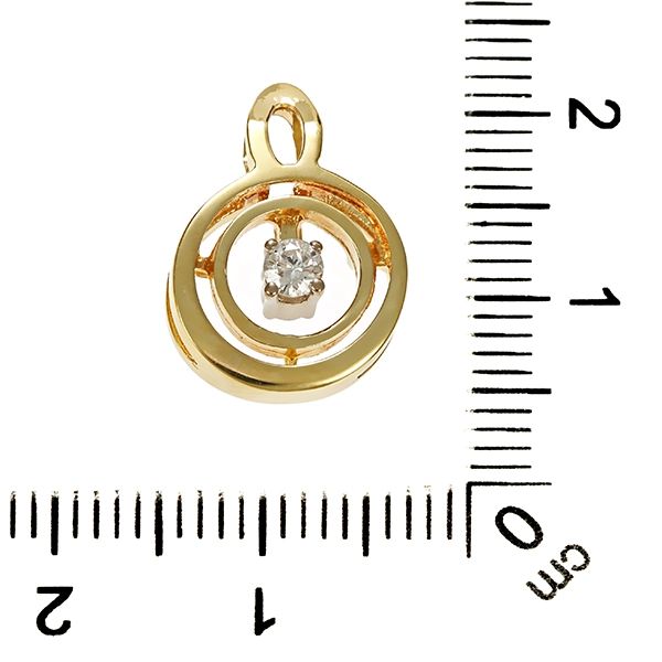Anhänger, 14K, Gelbgold, Brillant