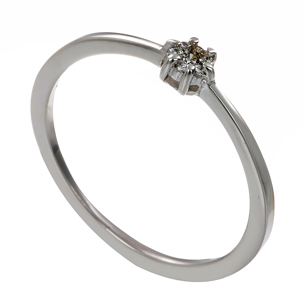 Diamantring, 14K, Weißgold, Brillanten