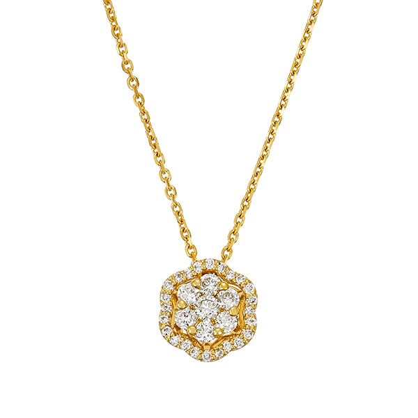 Collier, 18K, Gelbgold, Brillanten