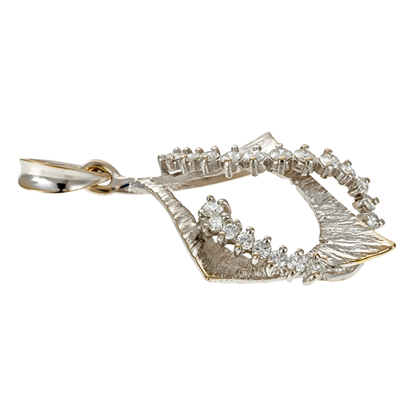 Anhänger, 18K, Weißgold, Brillanten 1,00 ct