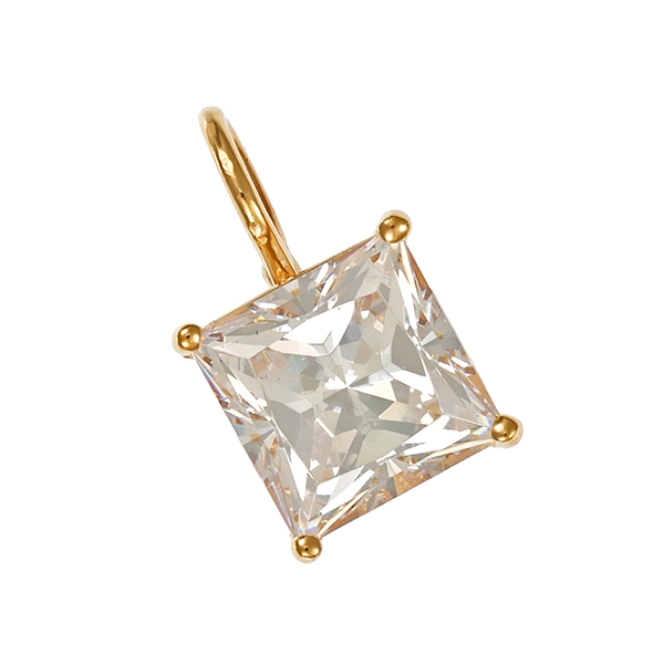 Anhänger, 14K, Gelbgold, Zirkonia
