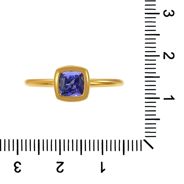 Ring, 18K, Gelbgold, Tansanit