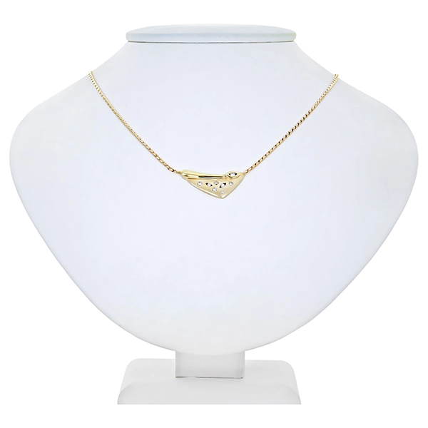 Collier, 14K, Gelbgold, Brillanten 0,20 ct