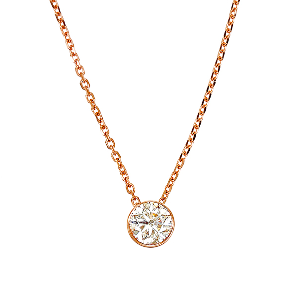 Collier, 18K, Rotgold, Brillant