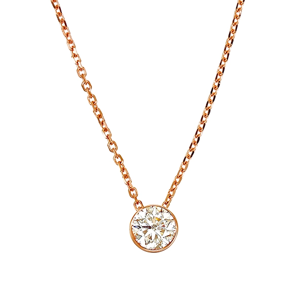 Collier, 18K, Rotgold, Brillant