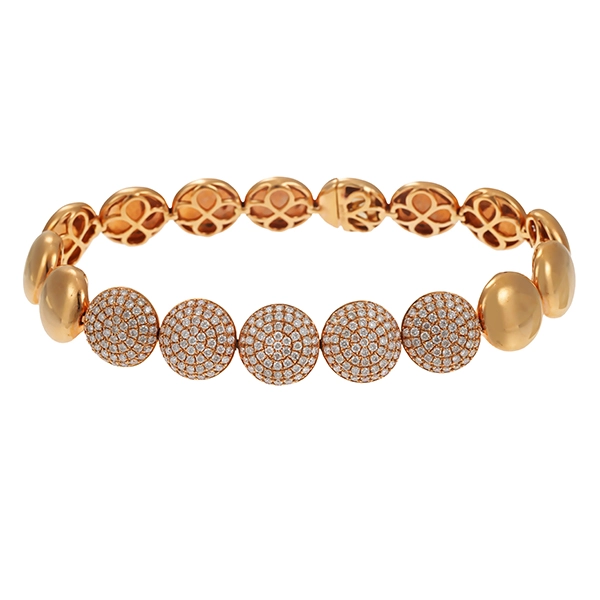 Armband, 18K, Rotgold, Brillanten
