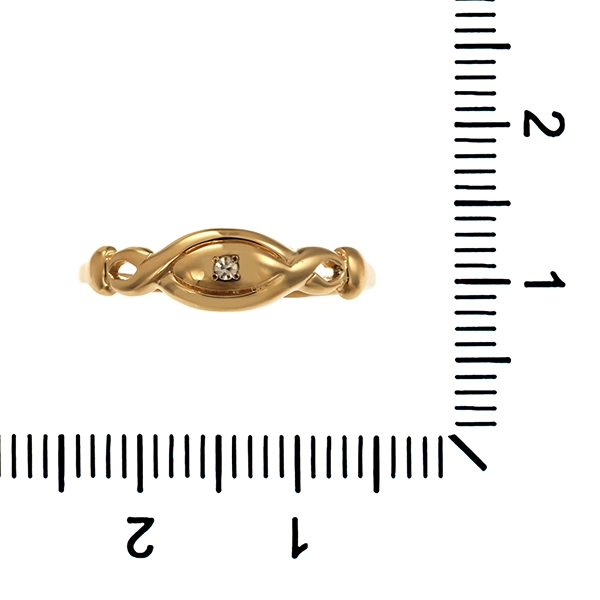 Diamantring, 14K, Gelbgold
