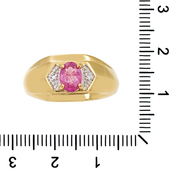 Ring, 18K, Gelbgold, Weißgold, Turmalin, Diamanten