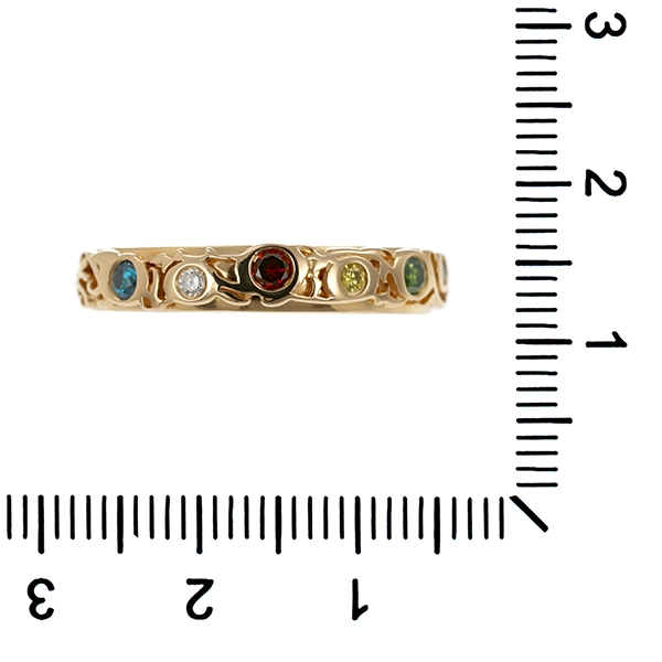 Ring, 14K, Gelbgold, Brillanten