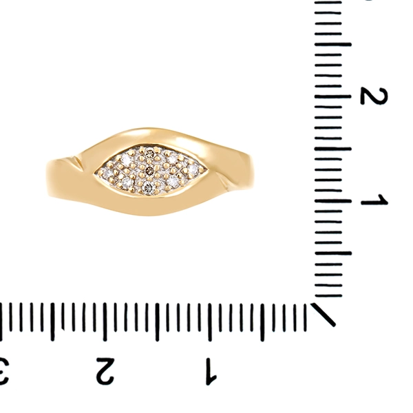 Diamantring, 14K, Gelb-/Weißgold, Brillanten