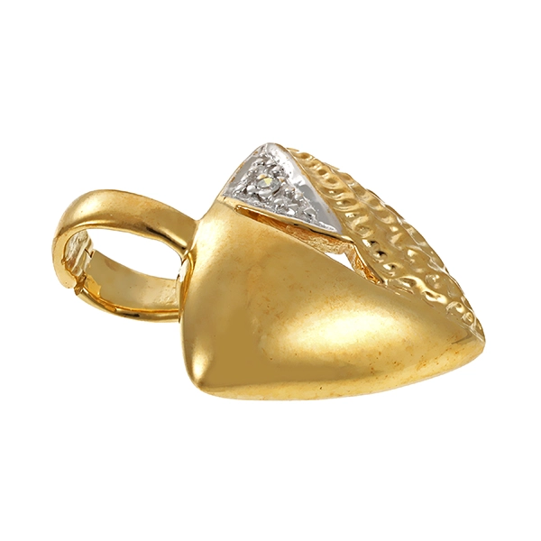 Anhänger, 8K, Gelb-/Weißgold, Diamant