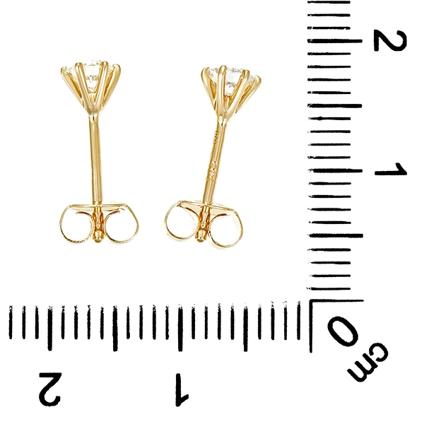 Ohrstecker, 14K, Gelbgold, Brillanten