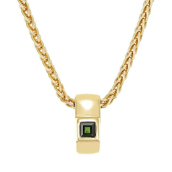 Collier, 14K, Gelbgold, Turmalin