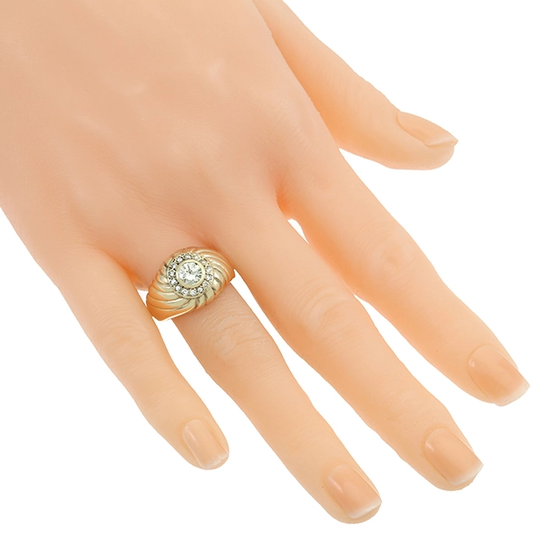 Diamantring, 14K, Gelbgold, Brillanten, Diamanten