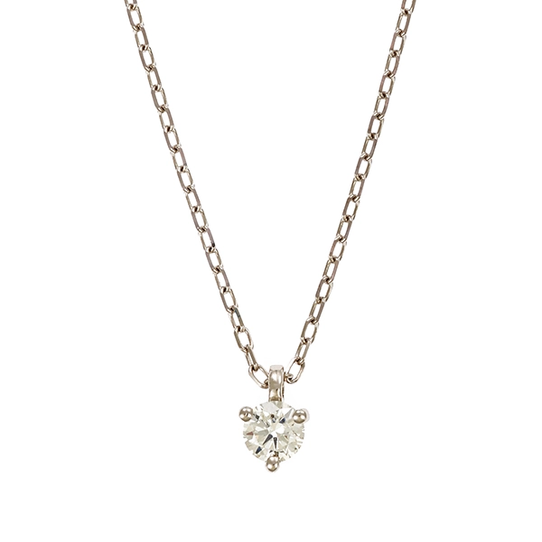 Collier, 14K, Weißgold, Brillant 0,22 ct