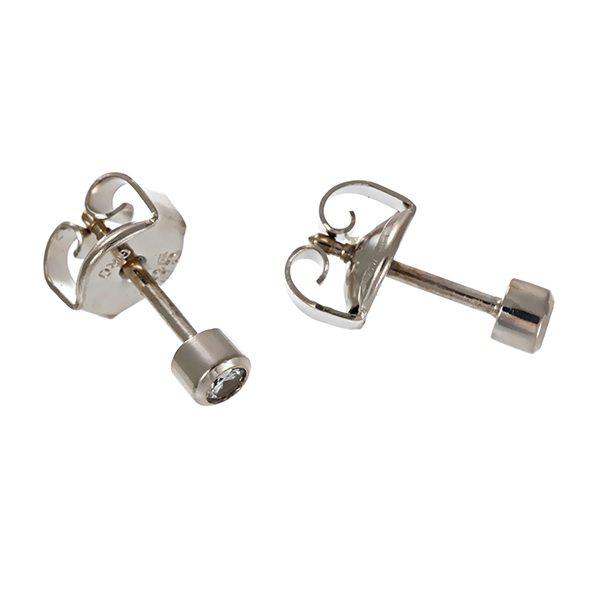Ohrstecker, 14K, Weißgold, Brillanten