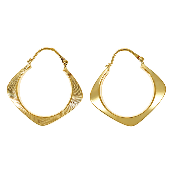 Ohrringe, 14K, Gelbgold, Creolen