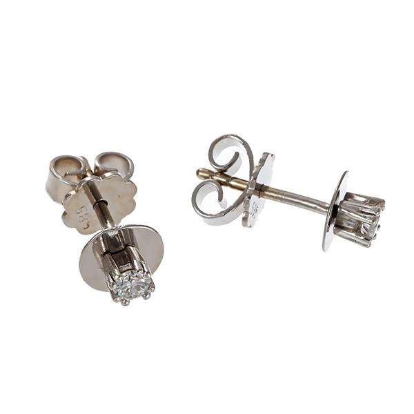 Ohrstecker, 14K, Weißgold, Brillanten