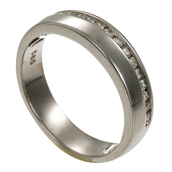 Diamantring, 14K, Weißgold, Brillanten