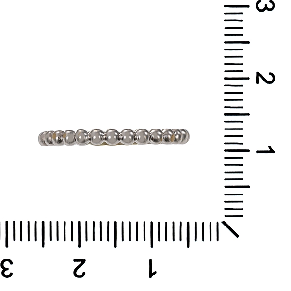Ring, 14K, Weißgold, Kugeln