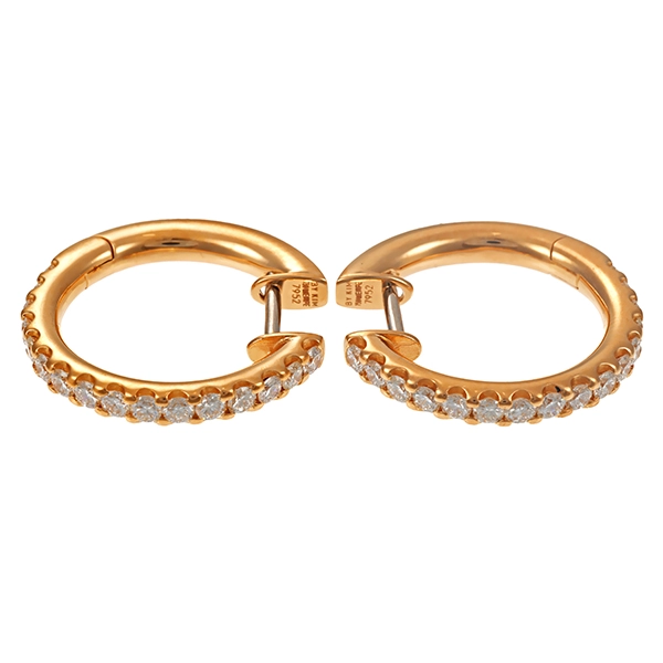 Creolen, 18K, Gelbgold, Brillanten