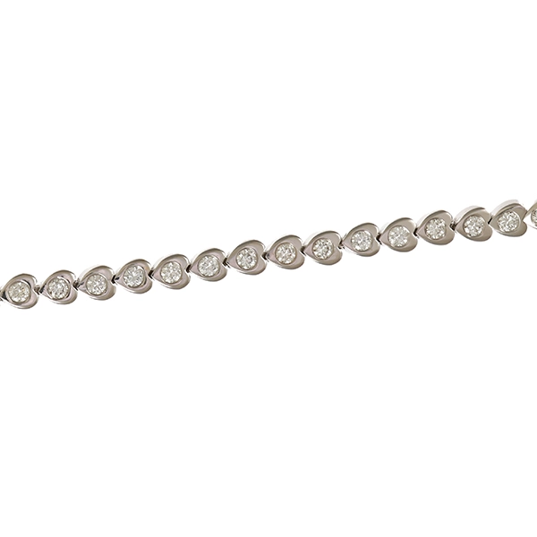 Armband, 18K, Weißgold, RHO , 54 Brillanten zus ca 1,08ct