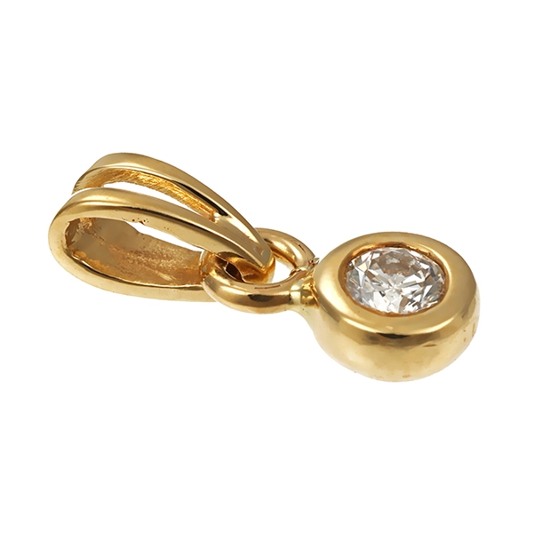 Anhänger, 14K, Gelbgold, Brillant