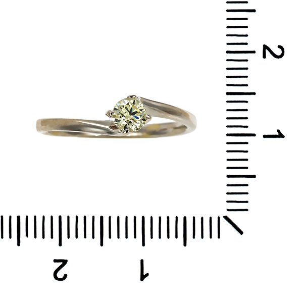 Diamantring, 14K, Weißgold, Brillant 0,25 ct