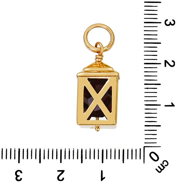 Anhänger, 18K, Gelbgold, Schmuckstein