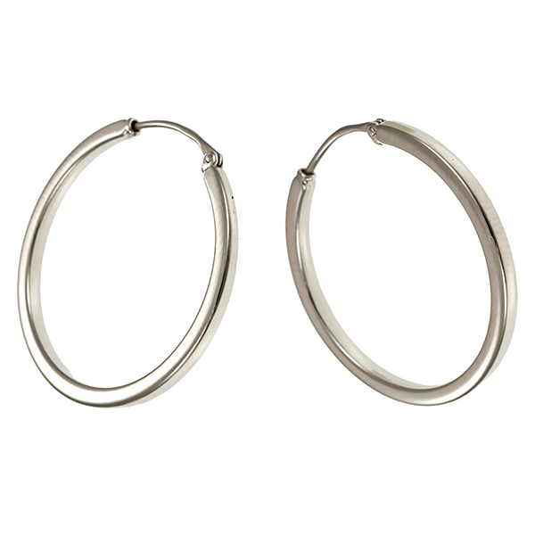 Creolen, 14K, Weißgold