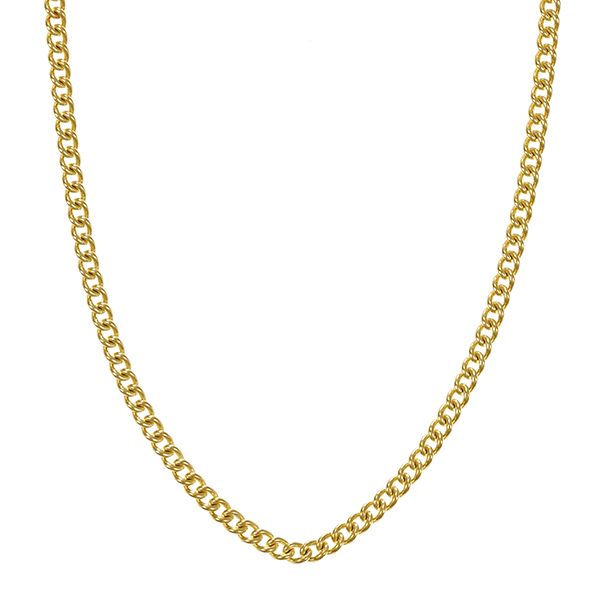Collierkette, 14K, Gelbgold, Flachpanzer-