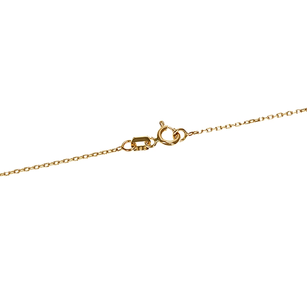 Collier, 14K, Gelb-/Weißgold, Zirkonia, Anker-