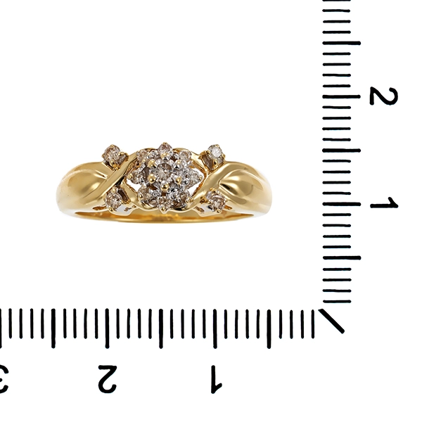 Ring, 14K, Gelb-/Weißgold, Brillanten, U53