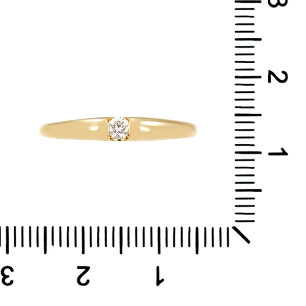 Diamantring, 14K, Gelbgold, Brillant 0,10 ct