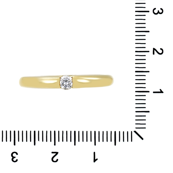 Ring, 14K, Gelbgold, Zirkonia