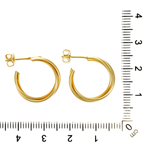 Steckcreolen, 14K, Gelbgold