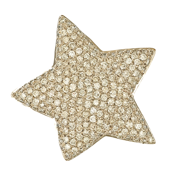 Anhänger, 18K, Weißgold, Blautopas, Brillanten