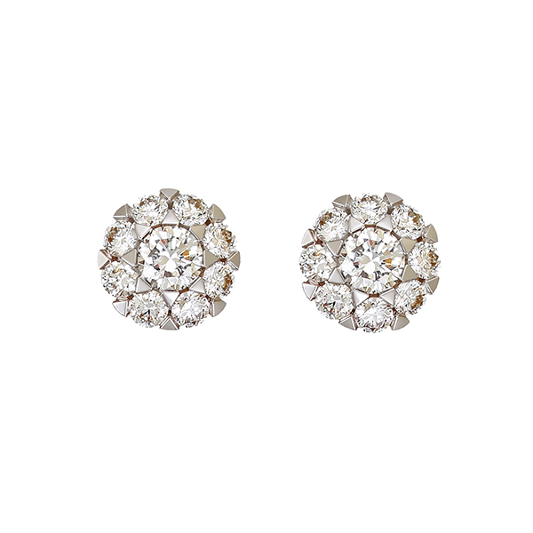 Ohrstecker, 18K, Weißgold, Brillanten