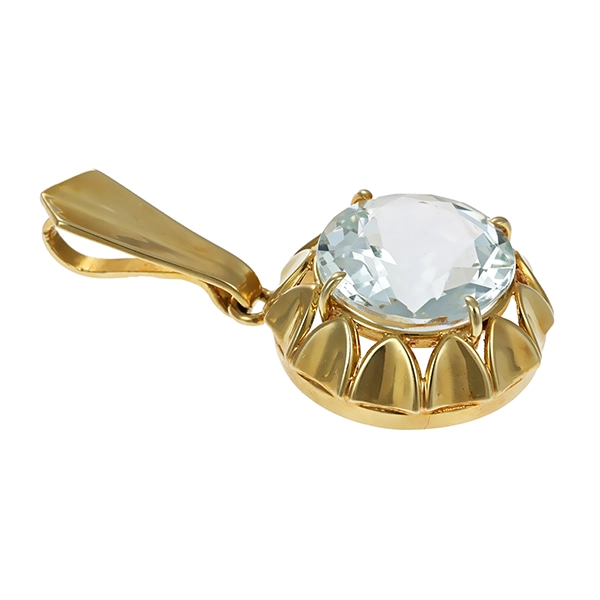 Anhänger, 14K, Gelbgold, Beryll