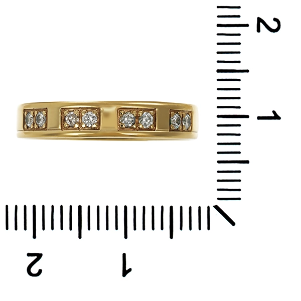 Diamantring, 9K, Gelbgold, Brillanten 0,16 ct
