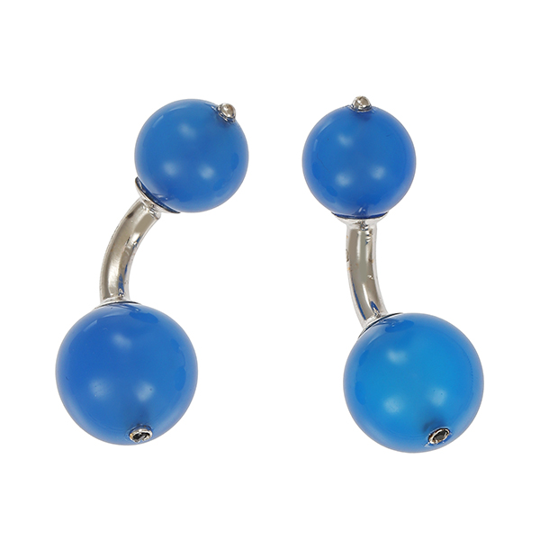 Manschettenknöpfe, 18K, Weißgold, Achat 