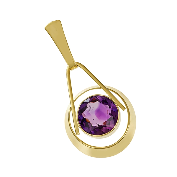 Anhänger, 14K, Gelbgold, Amethsyt