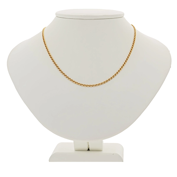 Collierkette, 18K, Gelbgold, Stegpanzer-