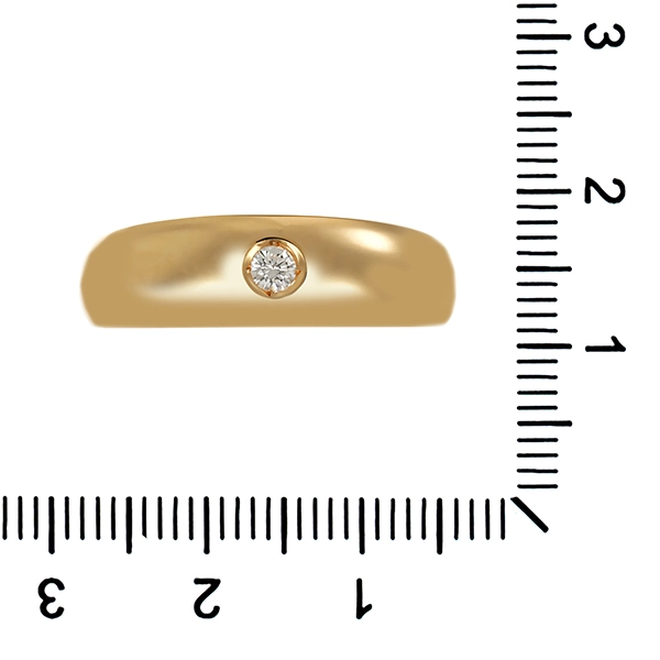 Diamantring, 14K, Gelbgold, Brillant 0,10 ct