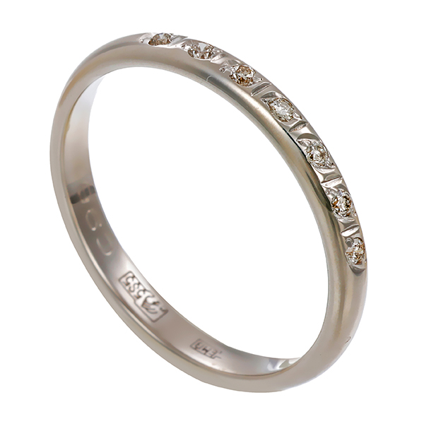 Ring, 14K, Weißgold, Brillanten