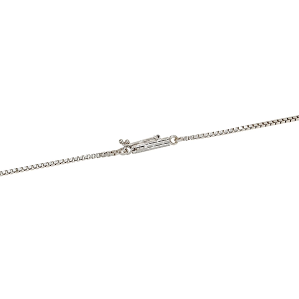 Collier, 14K, Weißgold, Perle, Brillanten