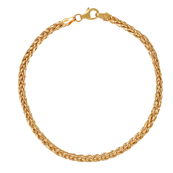 Armband, 9K, Gelbgold, Fuchsschwanz-