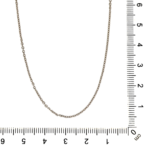 Collierkette, 14K, Weißgold, Anker-
