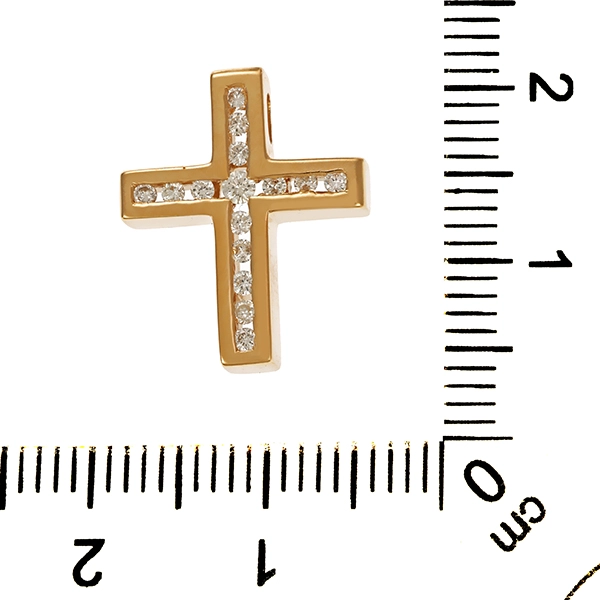 Anhänger, 14K, Gelbgold, Brillanten